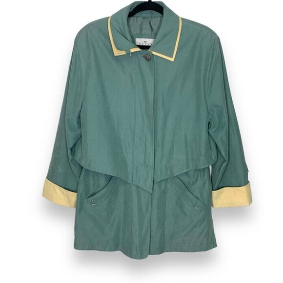 nc nuage collection Jackets & Blazers - VINTAGE Moss Green Light Fisherman Core Coat Jacket Size M